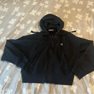 Calvin Klein Charcoal Zip-Up Hoodie
